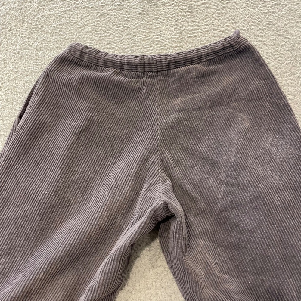 Deiji Studios Corduroy Pleated Pants Women XS Gray Cropped Drawstring Relaxed - Picture 6 of 16